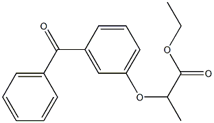 2-(m-Benzoylphenoxy)propionic acid ethyl ester Struktur