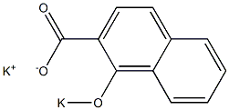 1-Potassiooxy-2-naphthoic acid potassium salt Struktur