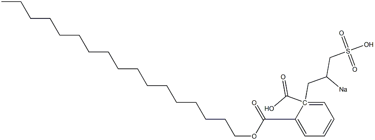 Phthalic acid 1-heptadecyl 2-(2-sodiosulfopropyl) ester Struktur