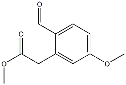 (2-Formyl-5-methoxyphenyl)acetic acid methyl ester Struktur