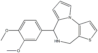 6-(3,4-Dimethoxyphenyl)-5,6-dihydro-4H-pyrrolo[1,2-a]thieno[2,3-f][1,4]diazepine Struktur