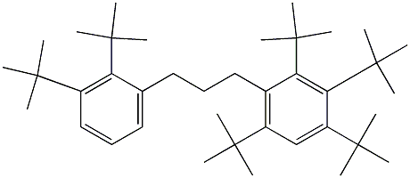 1-(2,3,4,6-Tetra-tert-butylphenyl)-3-(2,3-di-tert-butylphenyl)propane Struktur