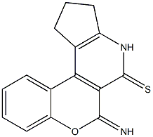 1,2,3,6-Tetrahydro-6-imino[1]benzopyrano[4,3-d]cyclopenta[b]pyridine-5(4H)-thione Struktur