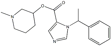 1-(1-Phenylethyl)-1H-imidazole-5-carboxylic acid 1-methyl-3-piperidinyl ester Struktur