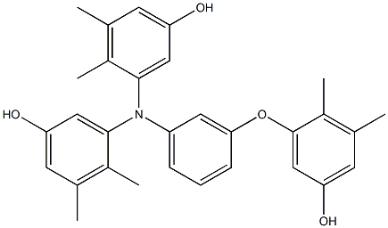 N,N-Bis(5-hydroxy-2,3-dimethylphenyl)-3-(5-hydroxy-2,3-dimethylphenoxy)benzenamine Struktur