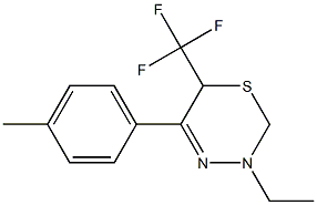 3,6-Dihydro-3-ethyl-5-(p-tolyl)-6-trifluoromethyl-2H-1,3,4-thiadiazine Struktur