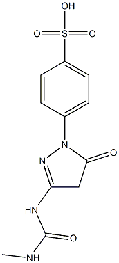 p-[3-(N'-Methylureido)-5-oxo-2-pyrazolin-1-yl]benzenesulfonic acid Struktur