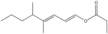 Propionic acid 4,5-dimethyl-1,3-octadienyl ester Struktur