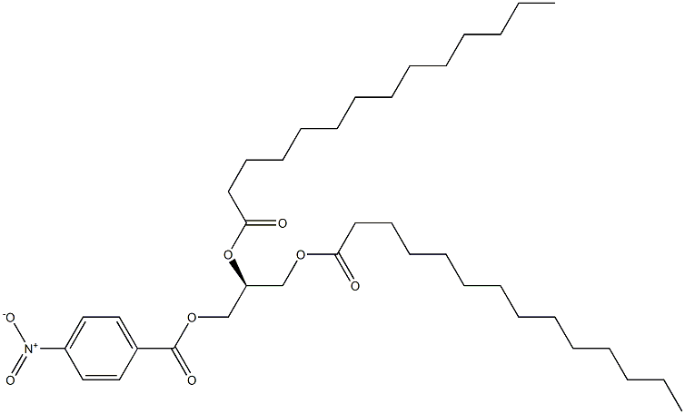 [S,(+)]-1,2,3-Propanetriol 1,2-ditetradecanoate 3-(p-nitrobenzoate) Struktur