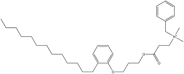 N,N-Dimethyl-N-benzyl-N-[2-[[3-(2-tridecylphenyloxy)propyl]oxycarbonyl]ethyl]aminium Struktur