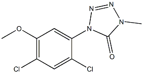 1-(2,4-Dichloro-5-methoxyphenyl)-4-methyl-1H-tetrazol-5(4H)-one Struktur