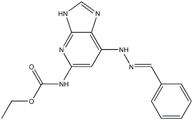 N-[7-(2-Benzylidenehydrazino)-3H-imidazo[4,5-b]pyridin-5-yl]carbamic acid ethyl ester Struktur