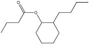 Butanoic acid 2-butylcyclohexyl ester Struktur