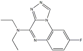 4-Diethylamino-8-fluoro[1,2,4]triazolo[4,3-a]quinoxaline Struktur