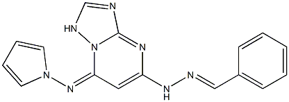 5-[N'-(Benzylidene)hydrazino]-7-pyrrolizino[1,2,4]triazolo[1,5-a]pyrimidine Struktur