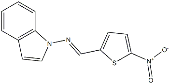 2-[(1H-Indol-1-yl)iminomethyl]-5-nitrothiophene Struktur