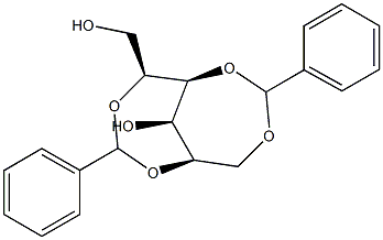 2-O,5-O:3-O,6-O-Dibenzylidene-D-glucitol Struktur