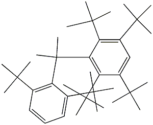 2-(2,3,5,6-Tetra-tert-butylphenyl)-2-(2,6-di-tert-butylphenyl)propane Struktur