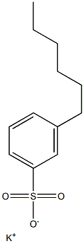 3-Hexylbenzenesulfonic acid potassium salt Struktur