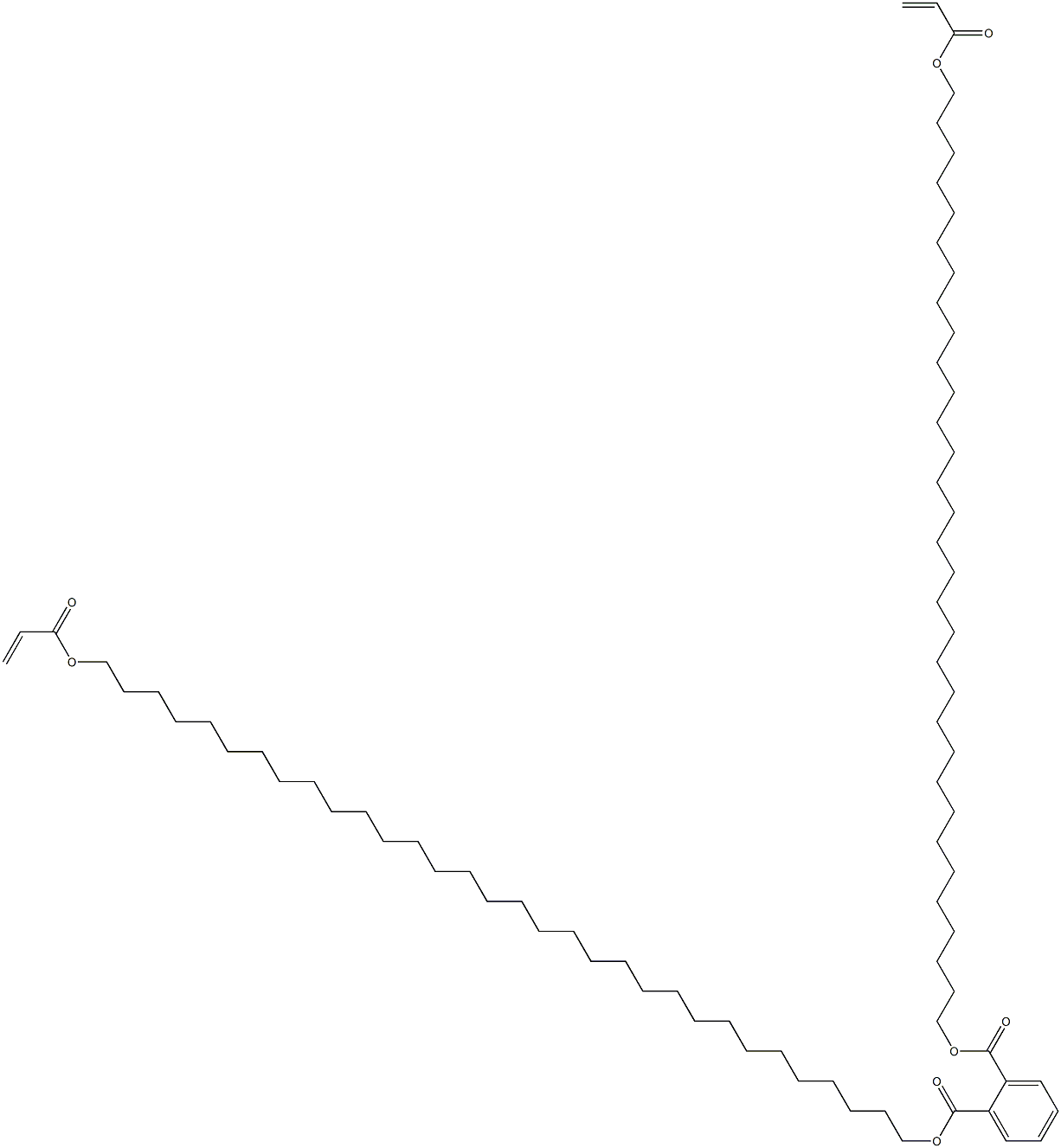 Phthalic acid bis[32-(acryloyloxy)dotriacontan-1-yl] ester Struktur