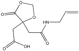 4-(Allylcarbamoylmethyl)-5-oxo-1,3-dioxolane-4-acetic acid Struktur