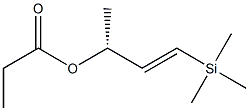 Propanoic acid (E,R)-1-(trimethylsilyl)-1-buten-3-yl ester Struktur