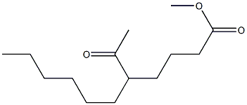 5-Hexyl-6-oxoheptanoic acid methyl ester Struktur