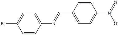 N-(p-Nitrobenzylidene)-p-bromoaniline Struktur