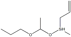 (1-Propoxyethoxy)(methyl)(2-propenyl)silane Struktur