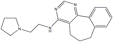 4-[[2-(Pyrrolidin-1-yl)ethyl]amino]-6,7-dihydro-5H-benzo[6,7]cyclohepta[1,2-d]pyrimidine Struktur