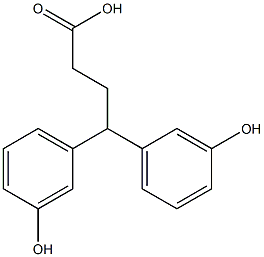 4,4-Di(3-hydroxyphenyl)butyric acid Struktur