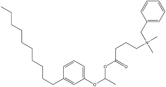 N,N-Dimethyl-N-benzyl-N-[3-[[1-(3-decylphenyloxy)ethyl]oxycarbonyl]propyl]aminium Struktur