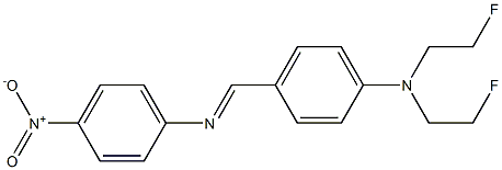 N,N-Bis(2-fluoroethyl)-4-[[(4-nitrophenyl)imino]methyl]aniline Struktur