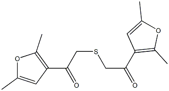 1-(2,5-DIMETHYL-FURAN-3-YL)-2-[2-(2,5-DIMETHYL-FURAN-3-YL)-2-OXO-ETHYLSULFANYL]-ETHANONE Struktur