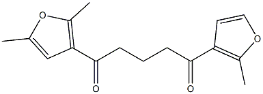 1-(2,5-DIMETHYL-FURAN-3-YL)-5-(2-METHYL-FURAN-3-YL)-PENTANE-1,5-DIONE Struktur