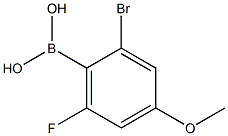 2-Bromo-4-methoxy-6-fluorophenylboronic acid Struktur