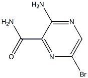 3-Amino-6-bromo-pyrazine-2-carboxylic acid amide Struktur