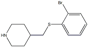 4-(2-Bromo-phenylsulfanylmethyl)-piperidine Struktur