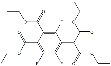 diethyl 4-(1,3-diethoxy-1,3-dioxopropan-2-yl)-3,5,6-trifluorophthalate Struktur