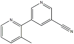 5-(3-methylpyridin-2-yl)pyridine-3-carbonitrile Struktur