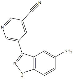 5-(5-amino-1H-indazol-3-yl)pyridine-3-carbonitrile Struktur