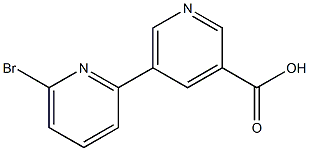 5-(6-bromopyridin-2-yl)pyridine-3-carboxylic acid Struktur