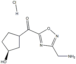 (3-(aMinoMethyl)-1,2,4-oxadiazol-5-yl)((3S)-3-hydroxycyclopentyl)Methanone hydrochloride Struktur