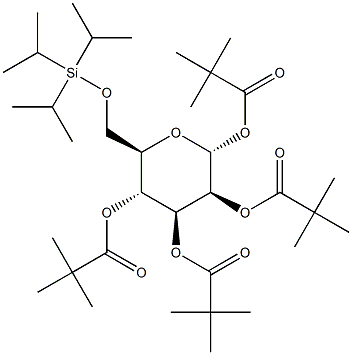 1,2,3,4-Tetra-O-pivaloyl-6-O-triisopropylsilyl-a-D-mannopyranose Struktur