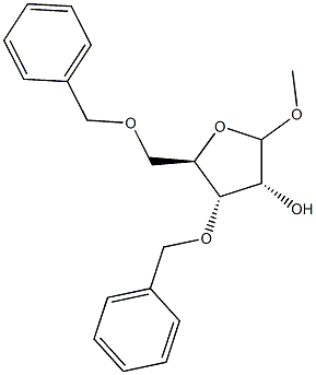 Methyl 3,5-di-O-benzyl-D-ribofuranoside Struktur