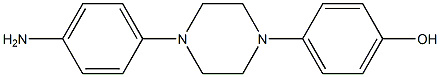 1-(4-hydroxyphenyl)-4-(4-aminophenyl)piperazine Struktur