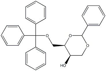 1,3-O-Benzylidene-4-O-trityl-D-threitol Struktur