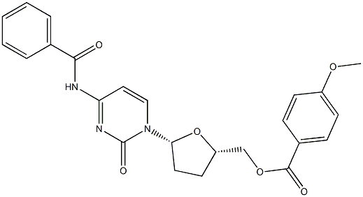 5'-O-p-Anisoyl-N4-benzoyl-2',3'-dideoxycytidine Struktur