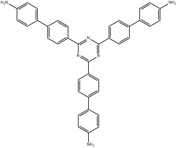 4',4''',4'''''-(1,3,5-triazine-2,4,6-triyl)tris(([1,1'-biphenyl]-4-amine)) Struktur