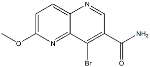 4-Bromo-6-methoxy-[1,5]naphthyridine-3-carboxylic acid amide Struktur